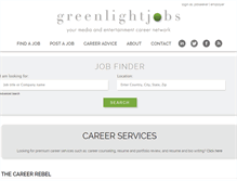 Tablet Screenshot of greenlightjobs.com